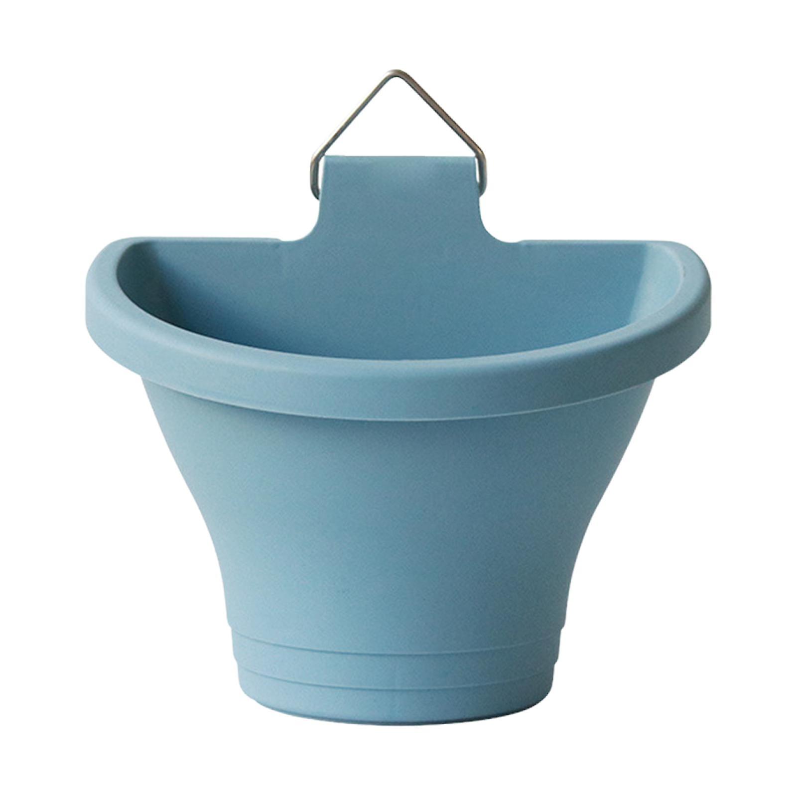 Wall Flower Pot Wall Planter Planter Vase with Hook for Patio Office Balcony Blue