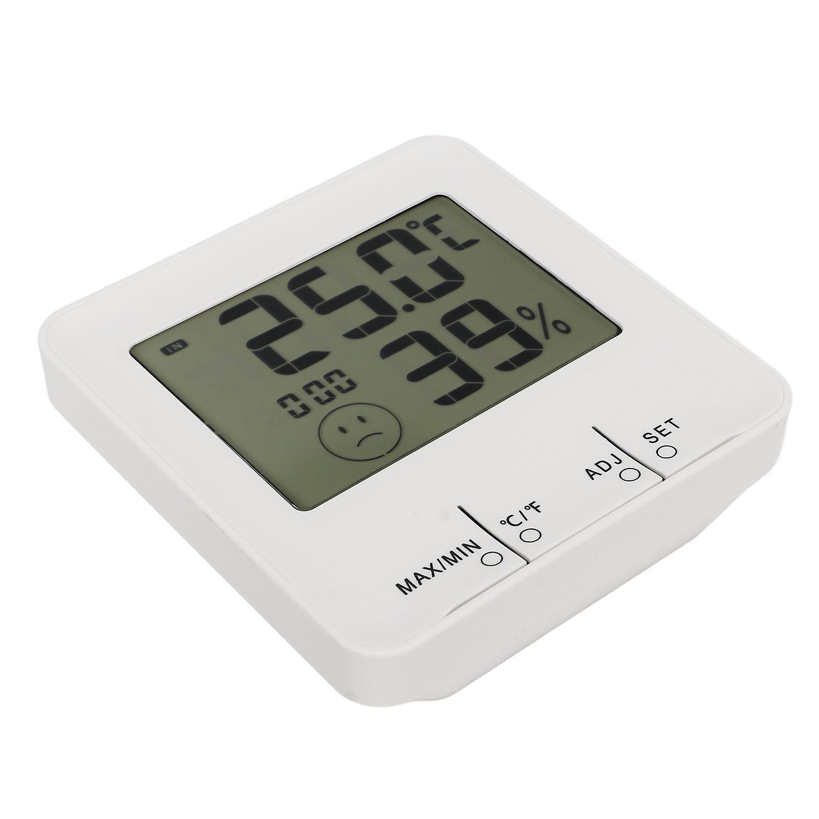 Thermometer Hygrometer Temperature Humidity Meter Digital Display Electric Clock for Home 