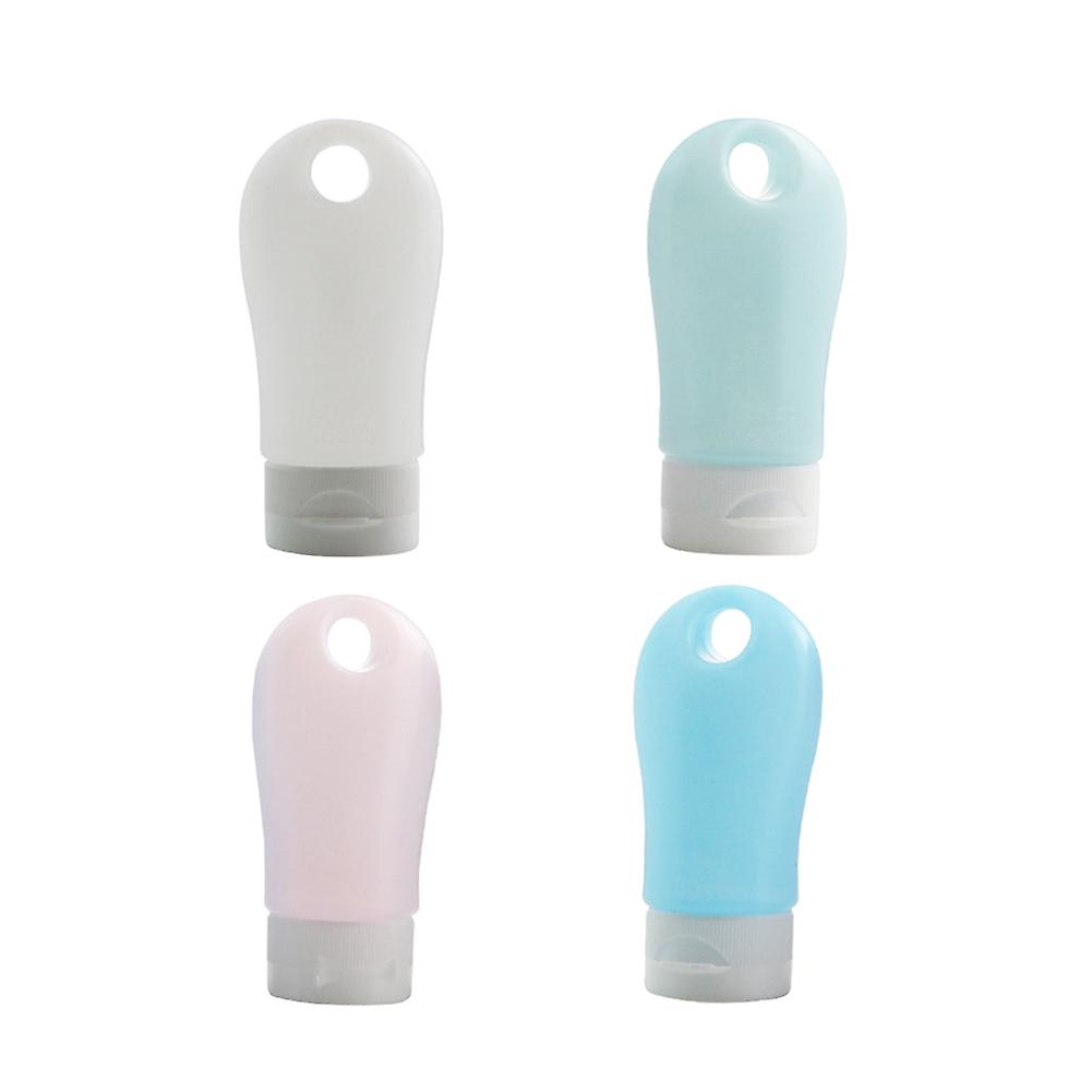 4Pcs 60ml Portable Hand Sanitizer Container Travel Bottles with Stretchy Buckle