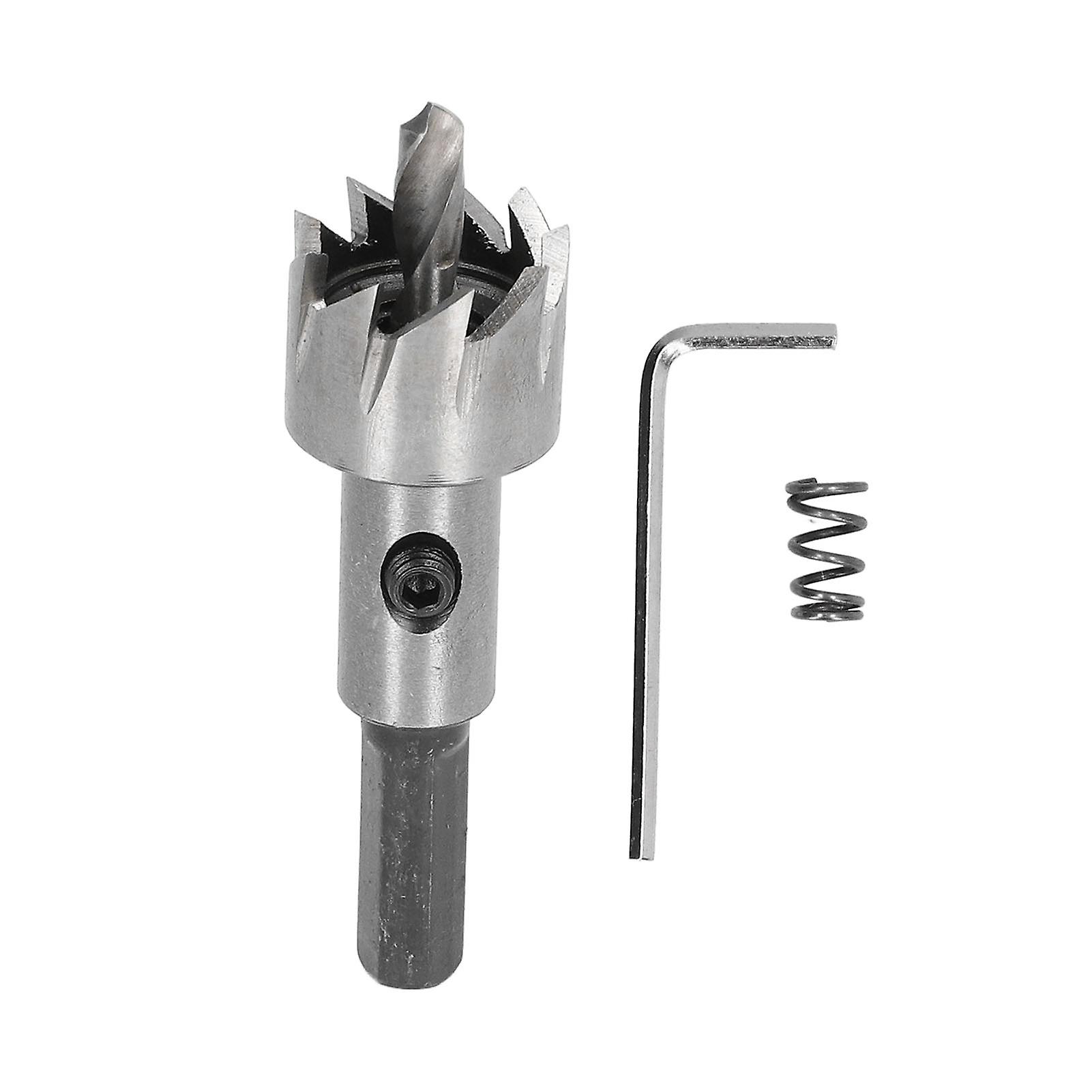 19.5mm Hole Opener Bit High Speed Steel 3 Flute Hole Saw Metal Reaming Tool with Hex Wrench