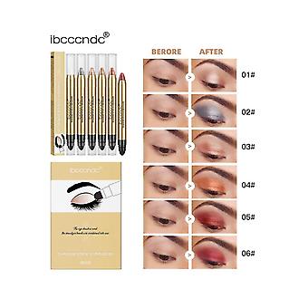 Double Head Color Eye Shadow Pen Liner Pencil Glitter Metallic Eyeshadow Stick Make Up 5