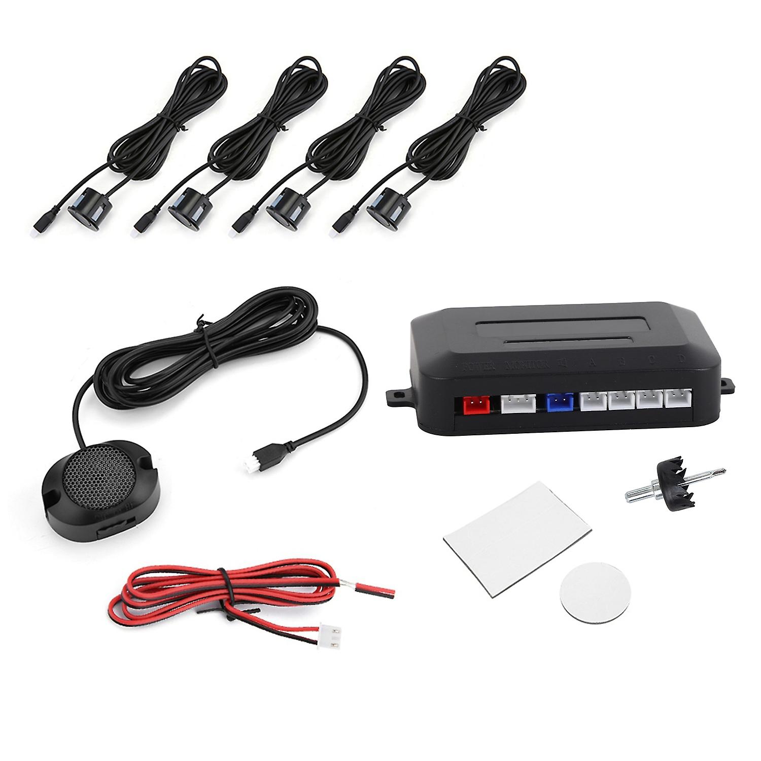 Car Parking Sensor Reversing Radar Kit Warning Sound Indicator Probe System 12V