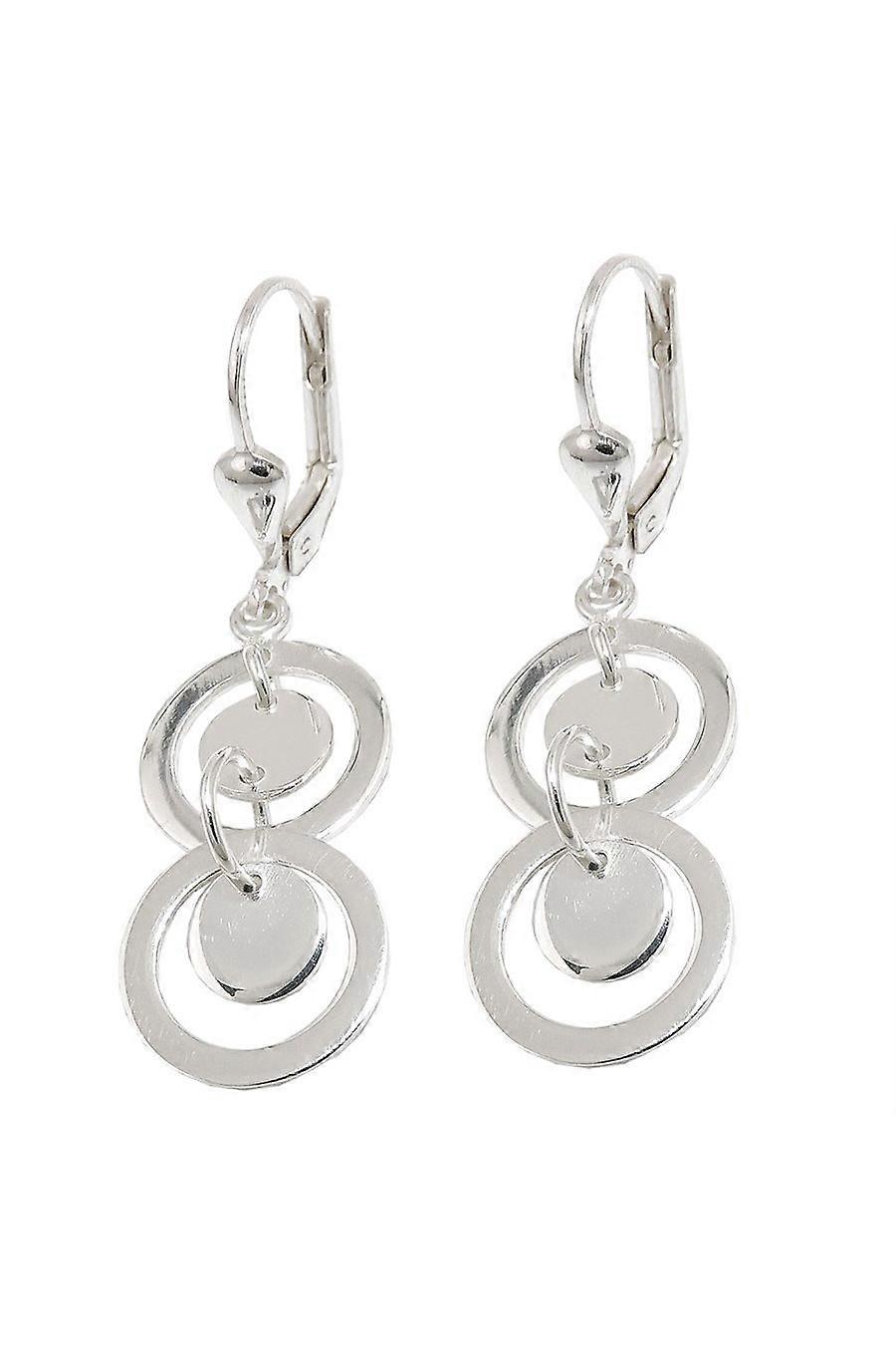 Earrings Leverback Cirles Silver 925 - Gl93553