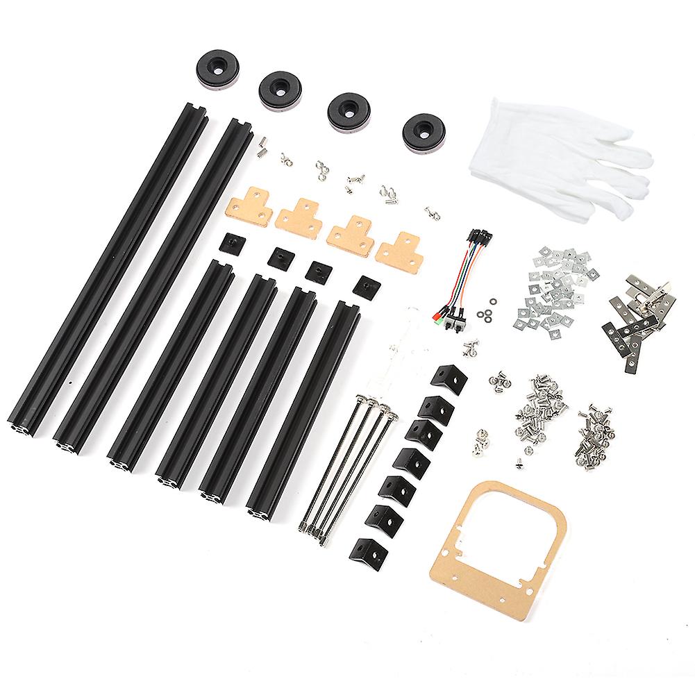 DIY Open Design Aluminum Alloy M-ATX Computer Case Overclocking Test Platform (Full Black S)