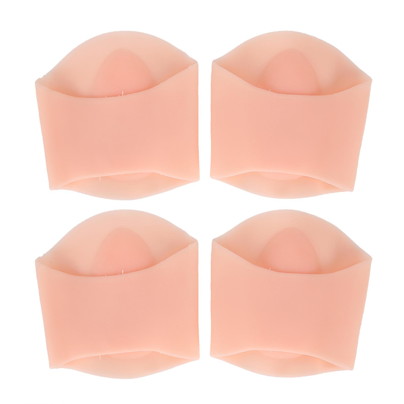 2 Pairs SEBS Elastic Orthotic Insoles for Flat Feet Arch Support Bright Skin Color Size L