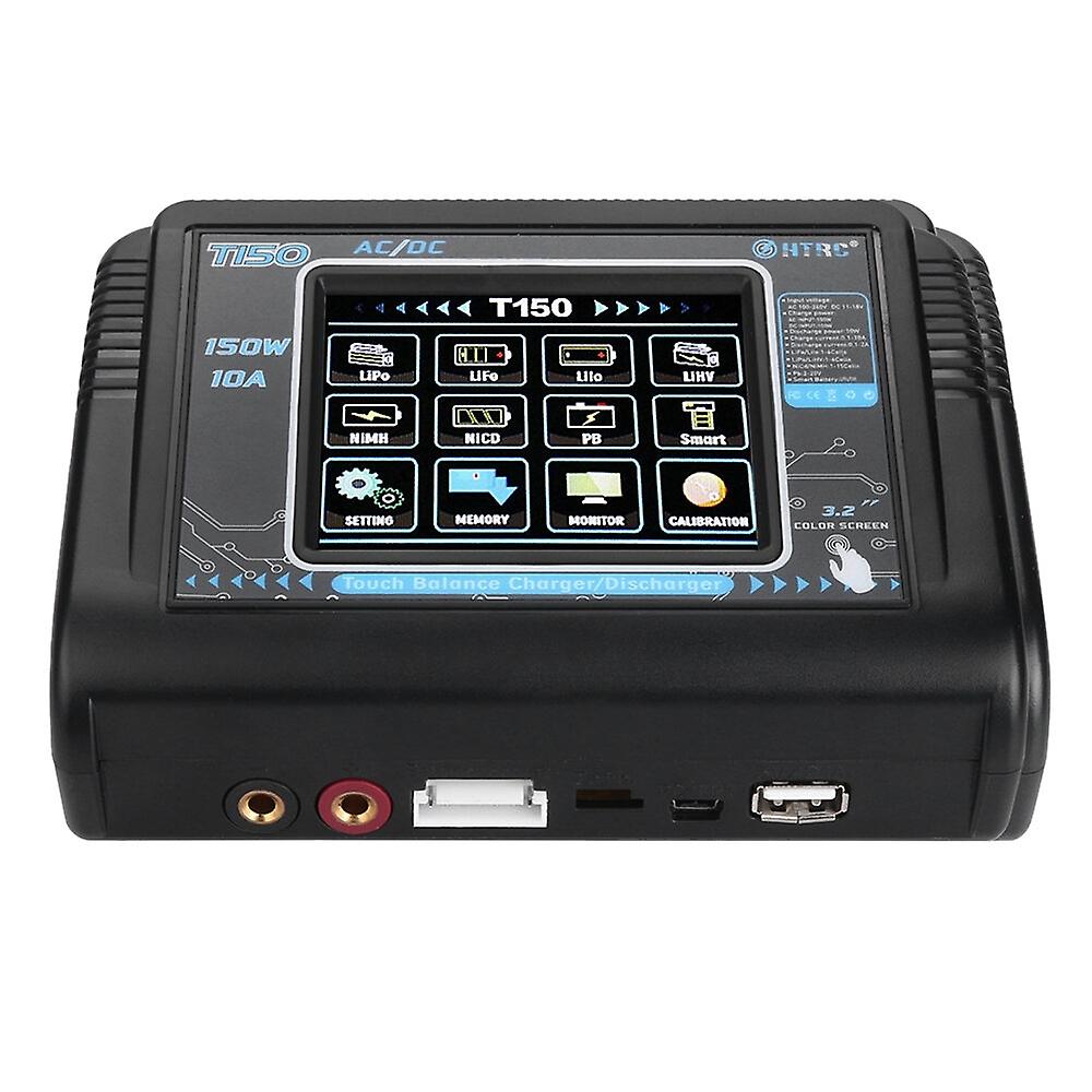 HTRC T150 AC/DC 150W 10A Touch Balance Smart Charger Discharger for LiPo LiHV LiFe Lilon NiCd NiMh
