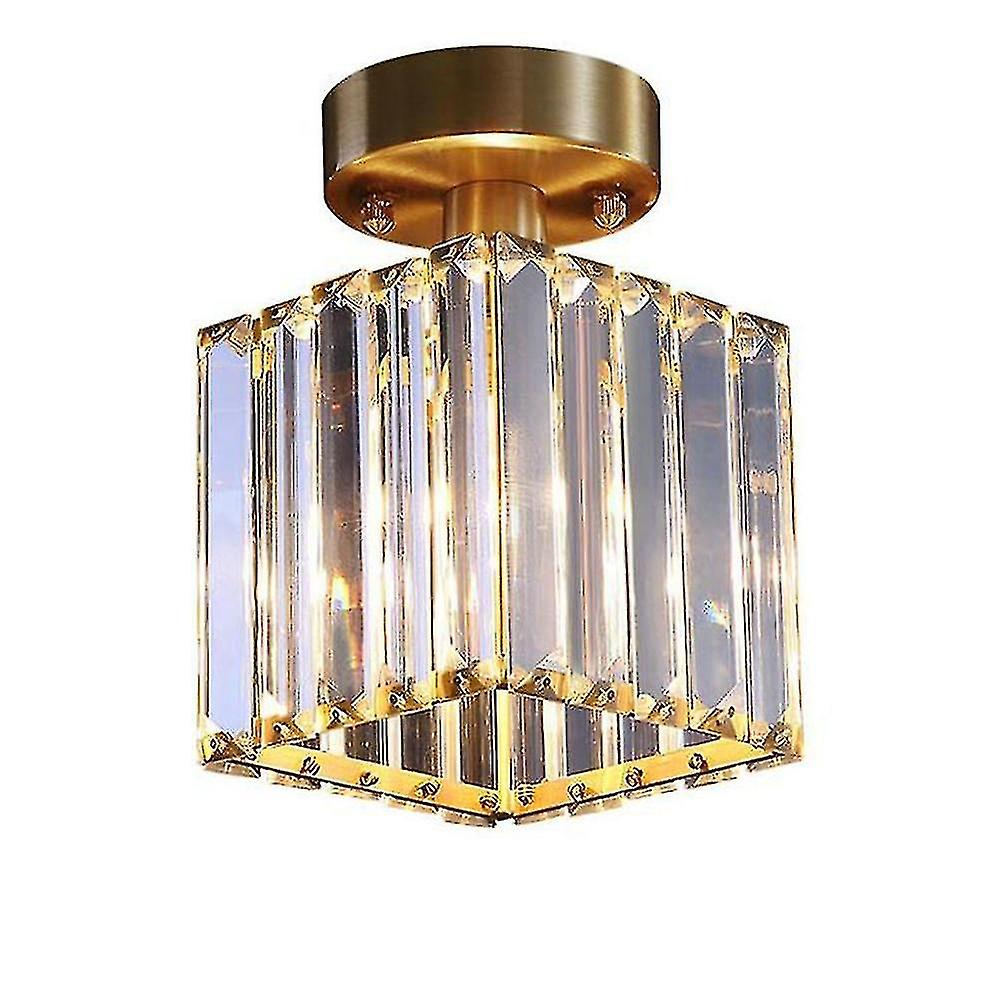 Luxury crystal copper ceiling lamp