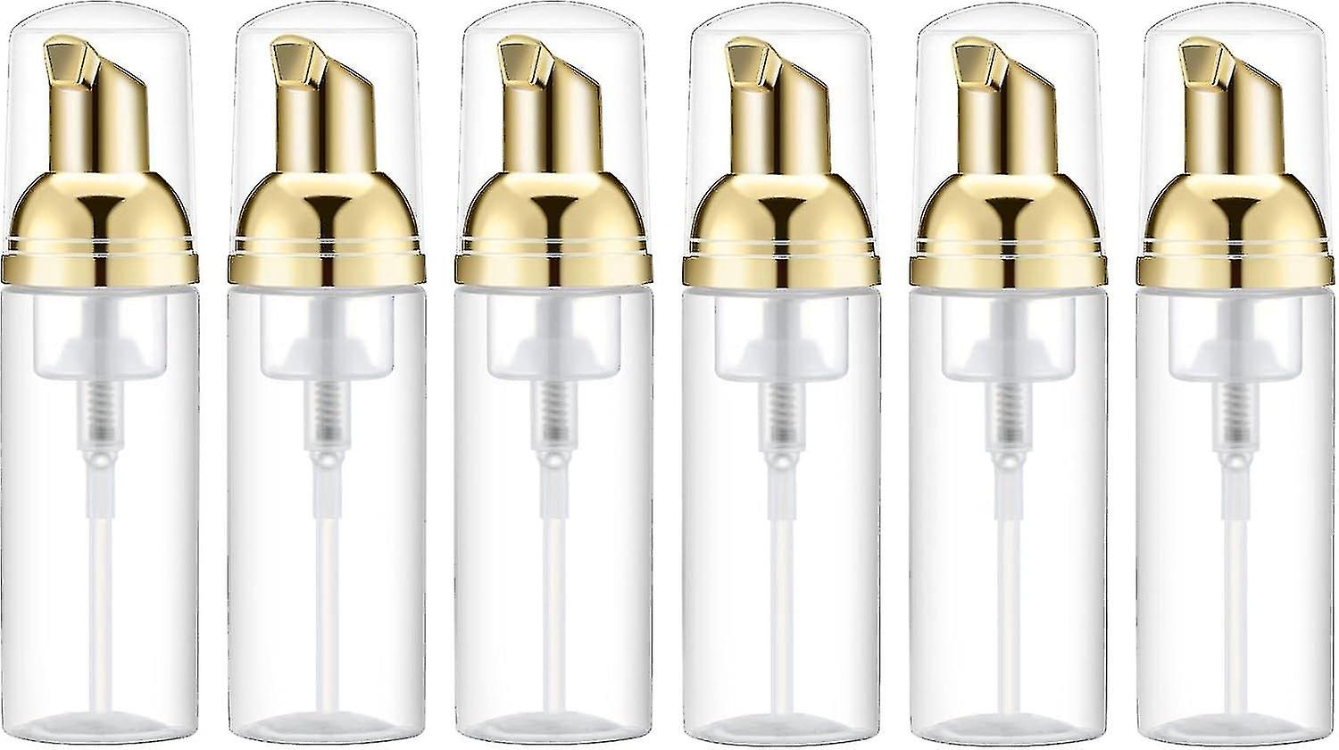 6 Pcs 50ml Empty Transparent Foam Pump Bottle, Foam Soap Dispenser For Eyelash Shampoo Hand Soap Foam Cleaner