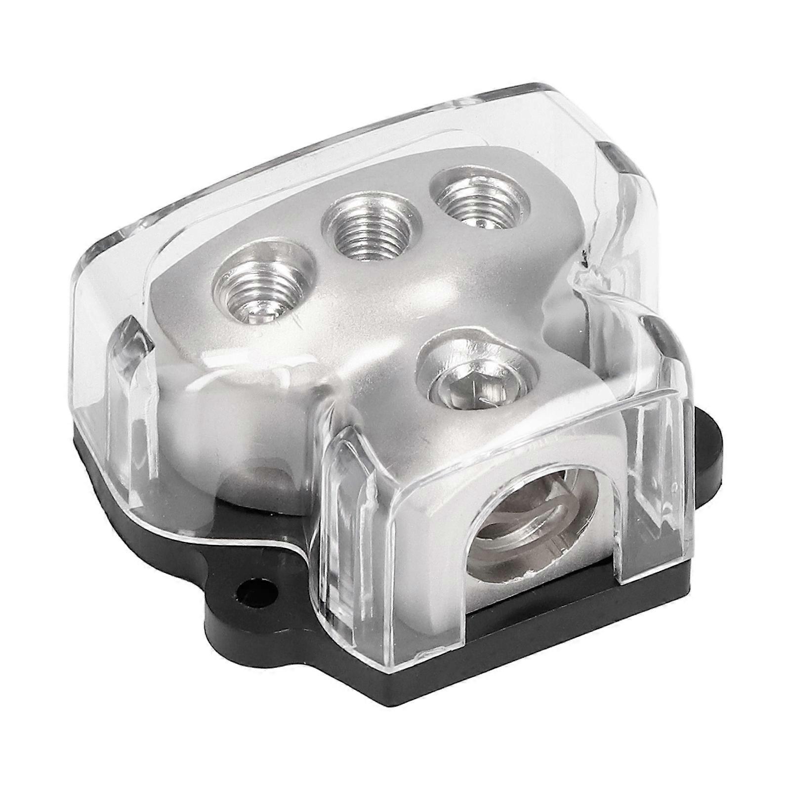 3‑Way Power Distribution Block Audio Fuse Holder Distributor Connecting Block for CarsBlack Base 