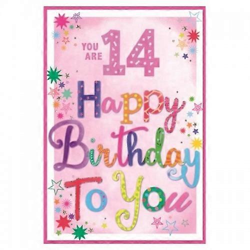 Simon Elvin Stars 14th Birthday Greetings Card (Pack of 6)