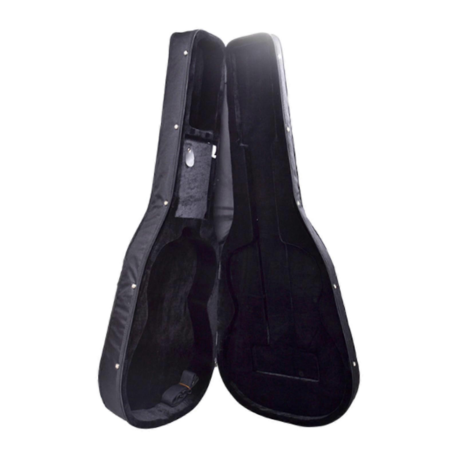 Folk Gitarr Väska Hardshell med Skumfoder Gitarr Gig Bag för Gitarrspelare 41in