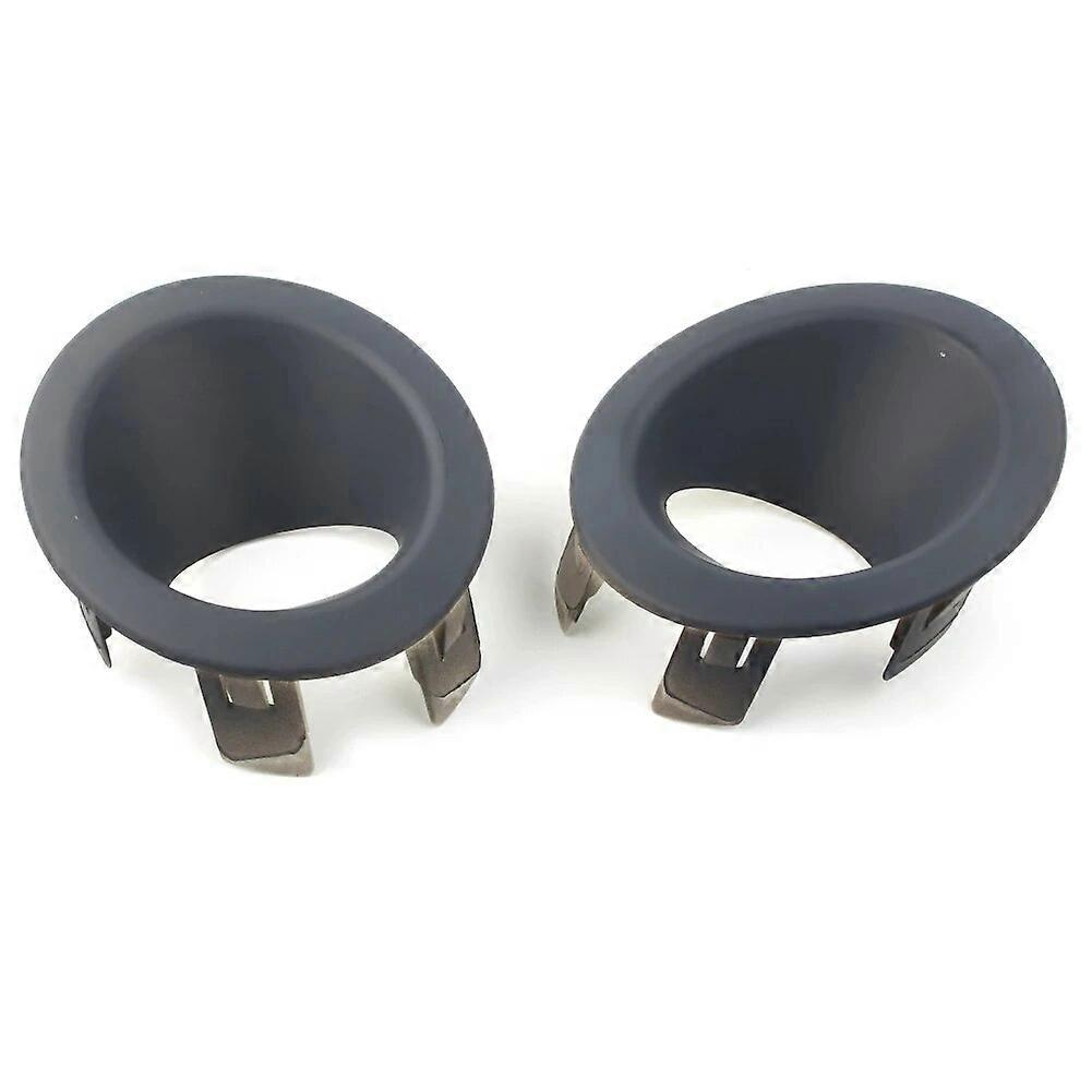 New 1 pair car ABS front bumper fog lamp light~colored frame decoration matte black suitable for Land Rover LR2 Freelander 2 200 UNKU58919