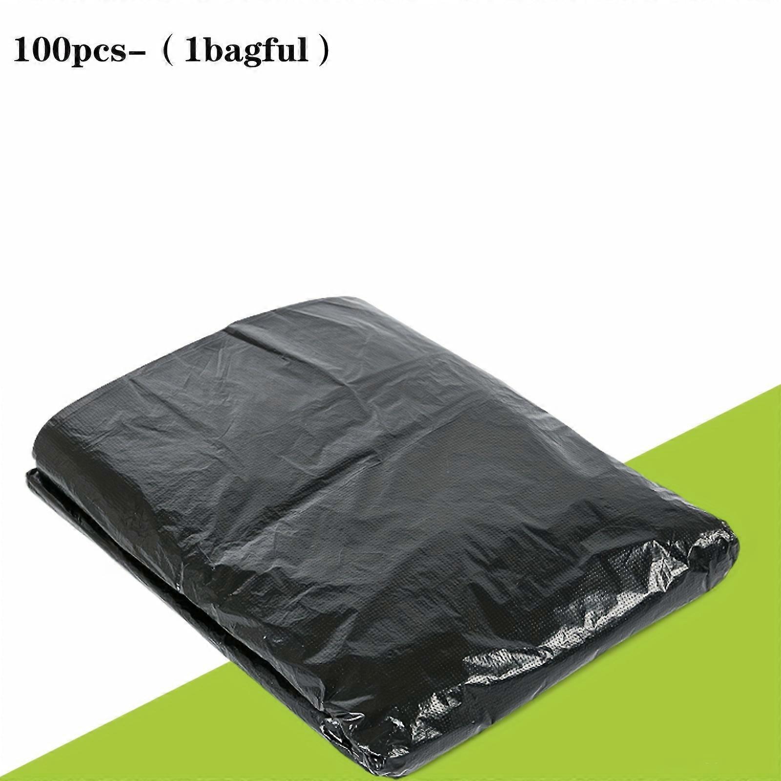 100pcs/bag Extra-Large Thickened Polyethylene Garbage Bags - Leak-Resistant, Portable, and Odor-Proof for Baby, Food, Toilet, and Yard Waste Disposal