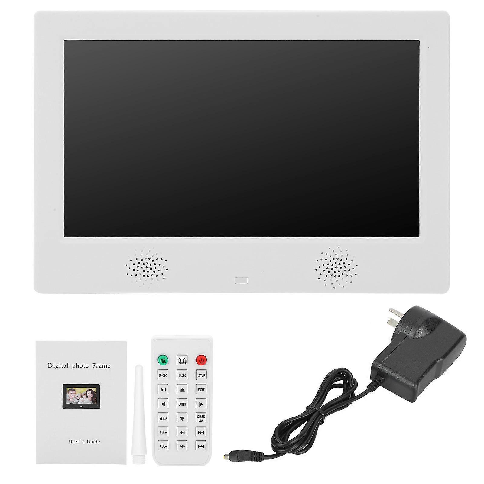 10in Hd Digital Photo Frame 1024x600 Resolution Support Mp3/mp4/image Playback 100v240vau Plug