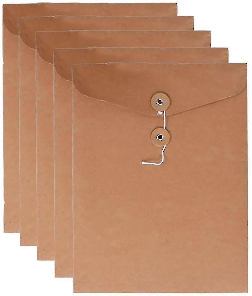 Kraft String File Folder Filing Envelope Project File Jacket Document Letter Organizer Flat-no Expan-Good