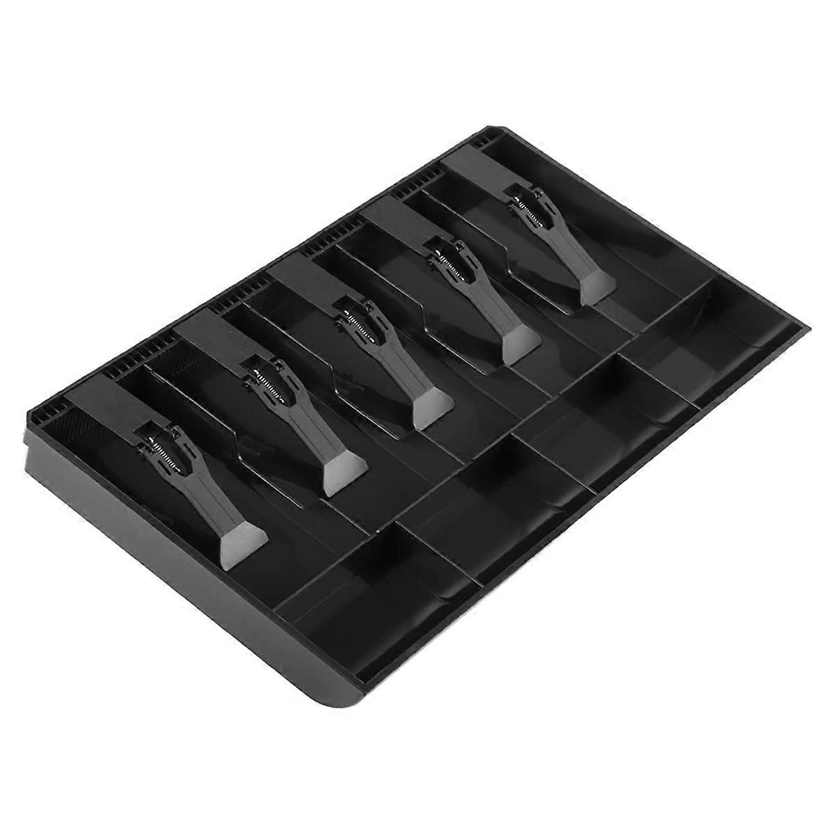 Vassoio per contanti Cassetto per registratore di cassa Vassoio per inserti, 5 scomparti per banconote e 4 monete, custodia per denaro in ABS