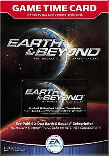 Earth and Beyond Game Time Card - PC CD - New & Sealed