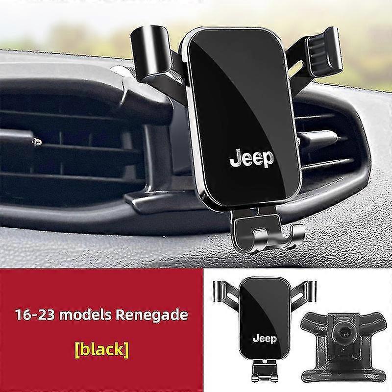 Support de téléphone de voiture spécial pour Jeep Renegade conduite à gauche 2016-2023 360 Rotation Gravity Accessoires de support de poignée automatique