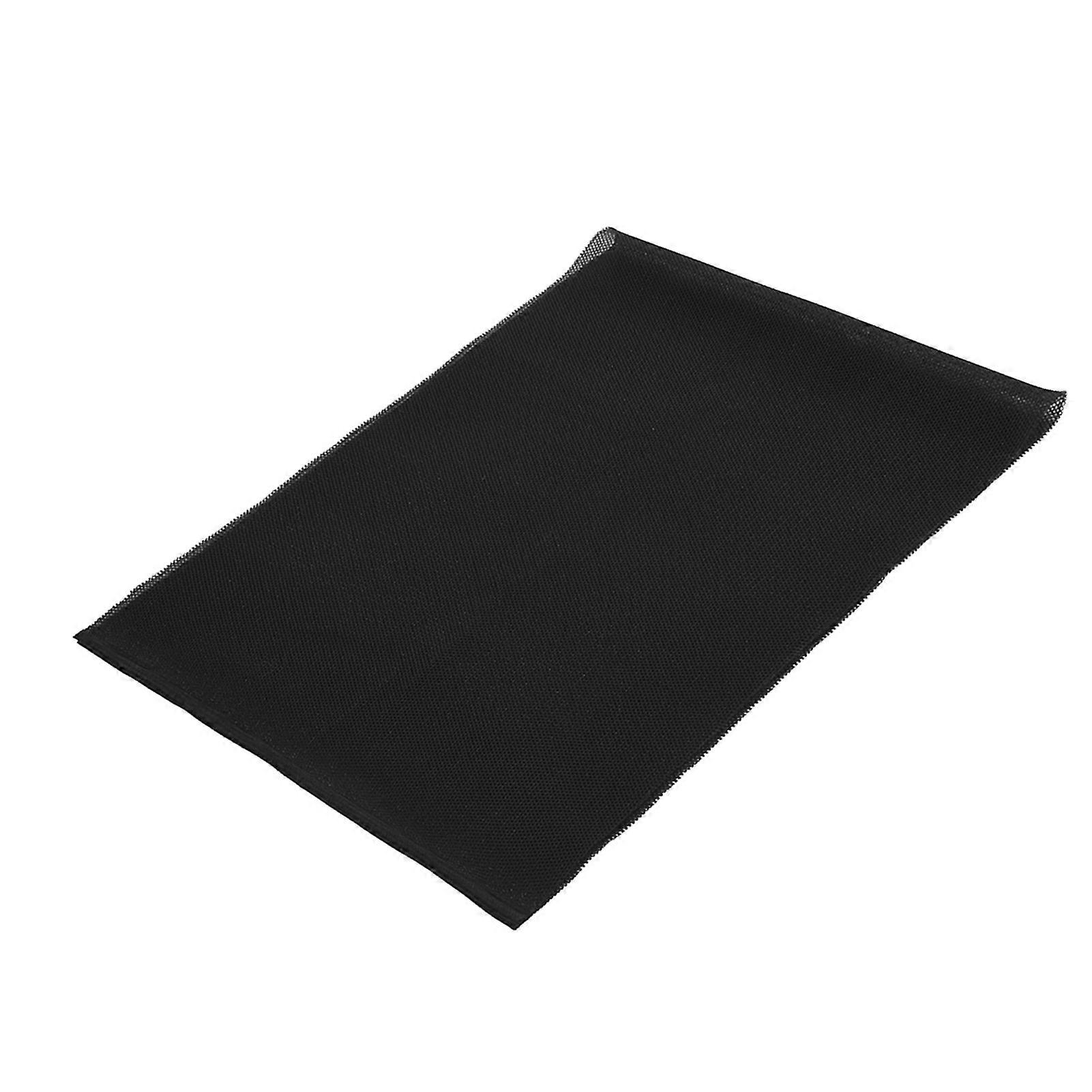 1.4m x 0.5m Fabric Dustproof Protective Cloth Cover Stereo Audio Speaker Mesh Grill Cloth Black