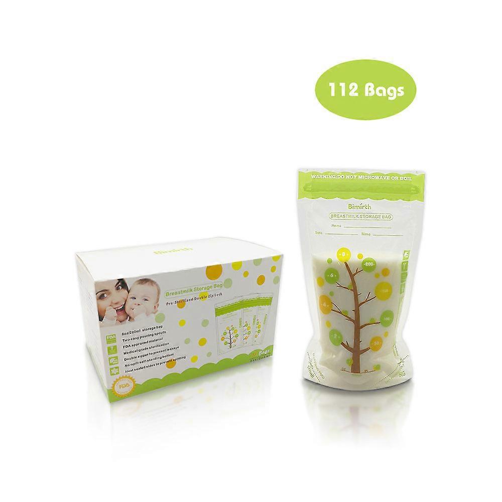 حاويات تخزين حليب الإفطار التي يمكن التخلص منها 112 حبة 250ml 8oz حليب الثدي أكياس تخزين حليب الثدي