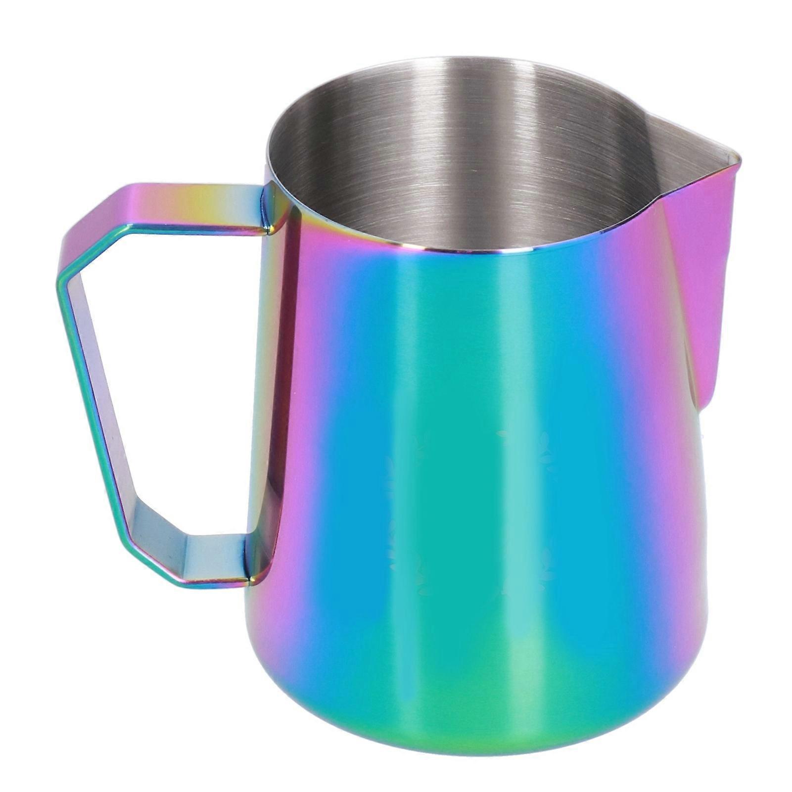Coffee Frothing Cup Colorful 600ml Milk Frothing Pitcher 304 Stainless Steel Steaming PitcherNo Label