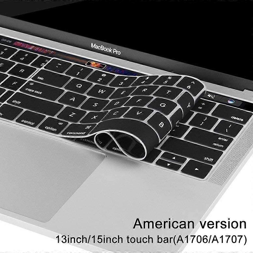 PIAO Ultra Thin Keyboard Protector Συμβατό με MacBook Pro με Touch Bar 13/15 ιντσών (A1706 / A1707) δέρμα -Διάταξη ΗΠΑ