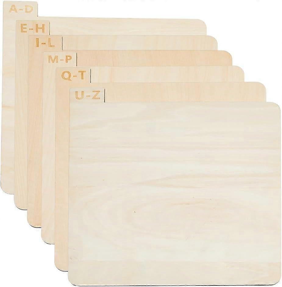 6Pcs Vinyl Record Dividers Wooden Album Record Dividers Alphabetical Record Holder Organizer Letter A~Z LP Record Dividers for Album Record Storage an