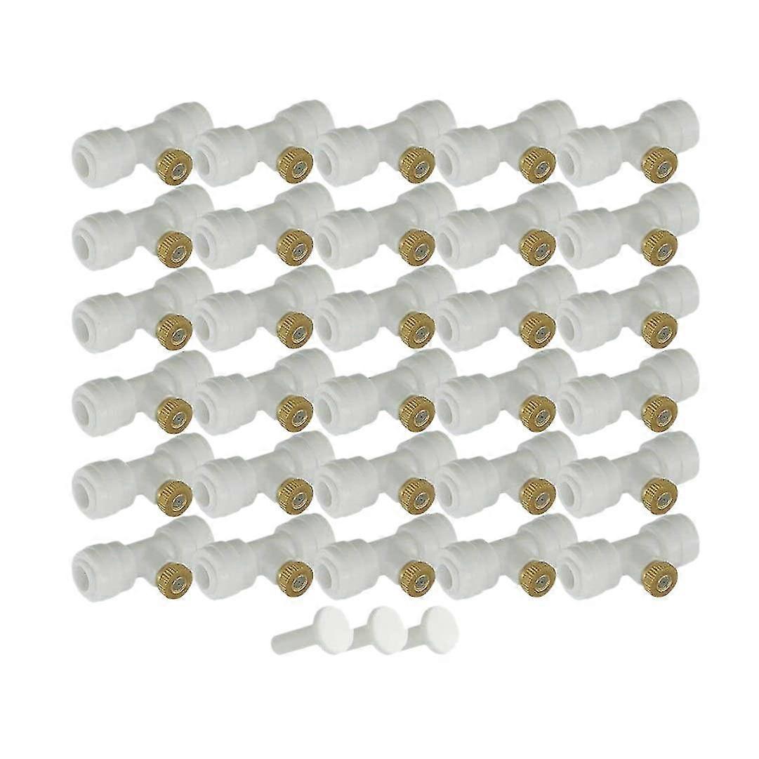 30pcs Misting Nozzles Kit Cooling System Mister Nozzles Slip-lock Tees Fog Nozzles For Patio Mistin