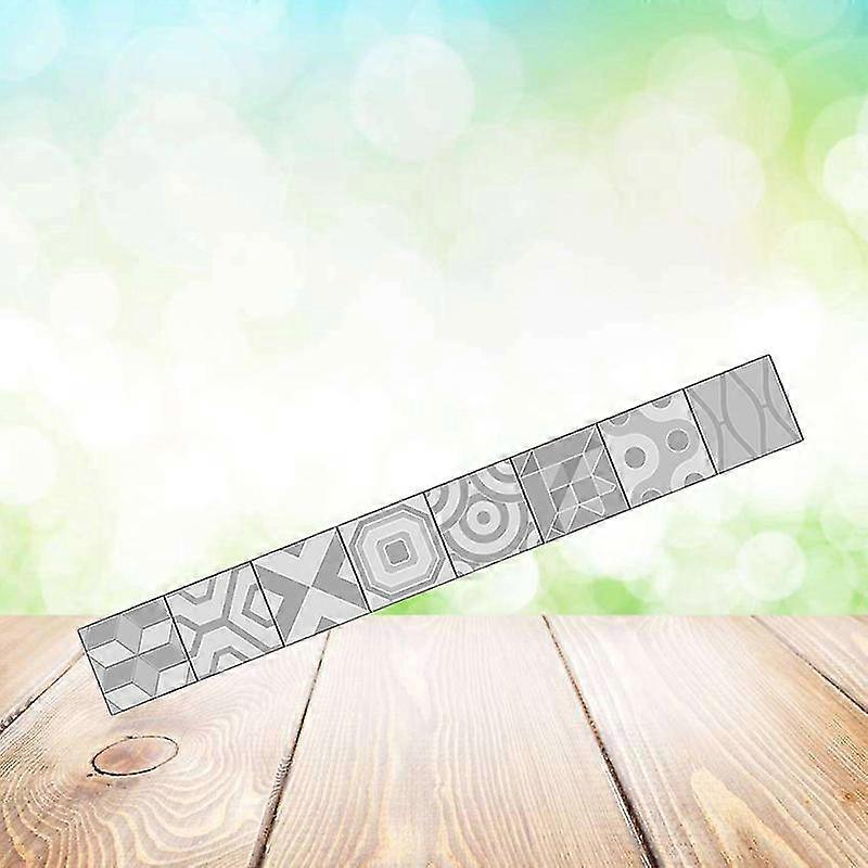 European Wallpaper Border Sticker Black And White Simulation Tiles Waist Line Wall Sticker Waterproof Self Adhesive Pvc Wallpaper Border (500x20cm)