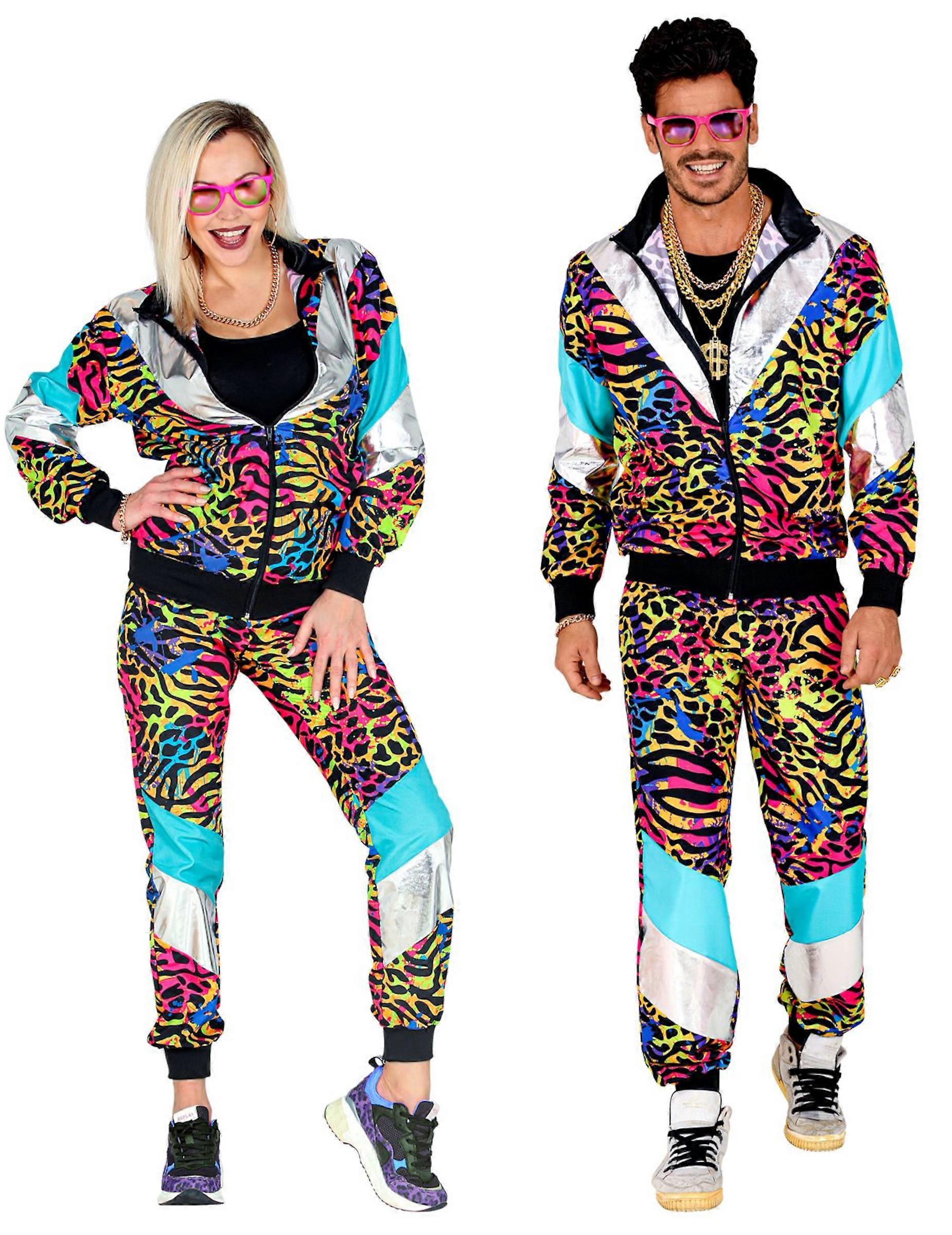 Large size multicolored animal print tracksuit costume