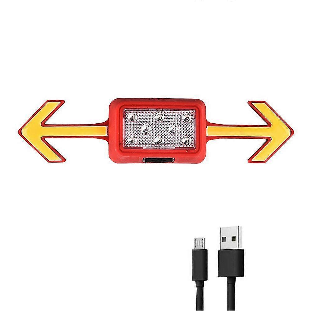 Bike Tail Light Turn Signals, Wireless Remote Control Bike Helmet Turn Signals, 6 Modes, Waterproof, Usb Rechargeable, Flashing Warning