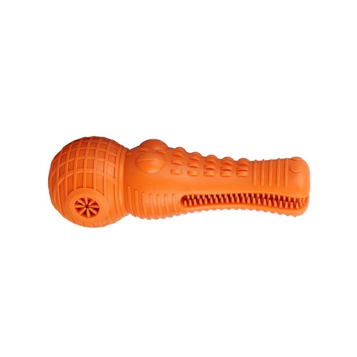 Dog Toy Gnawing Simulation Crocodile Molar Stick Dog Toothbrush Vocal Teeth Cleaning Orange