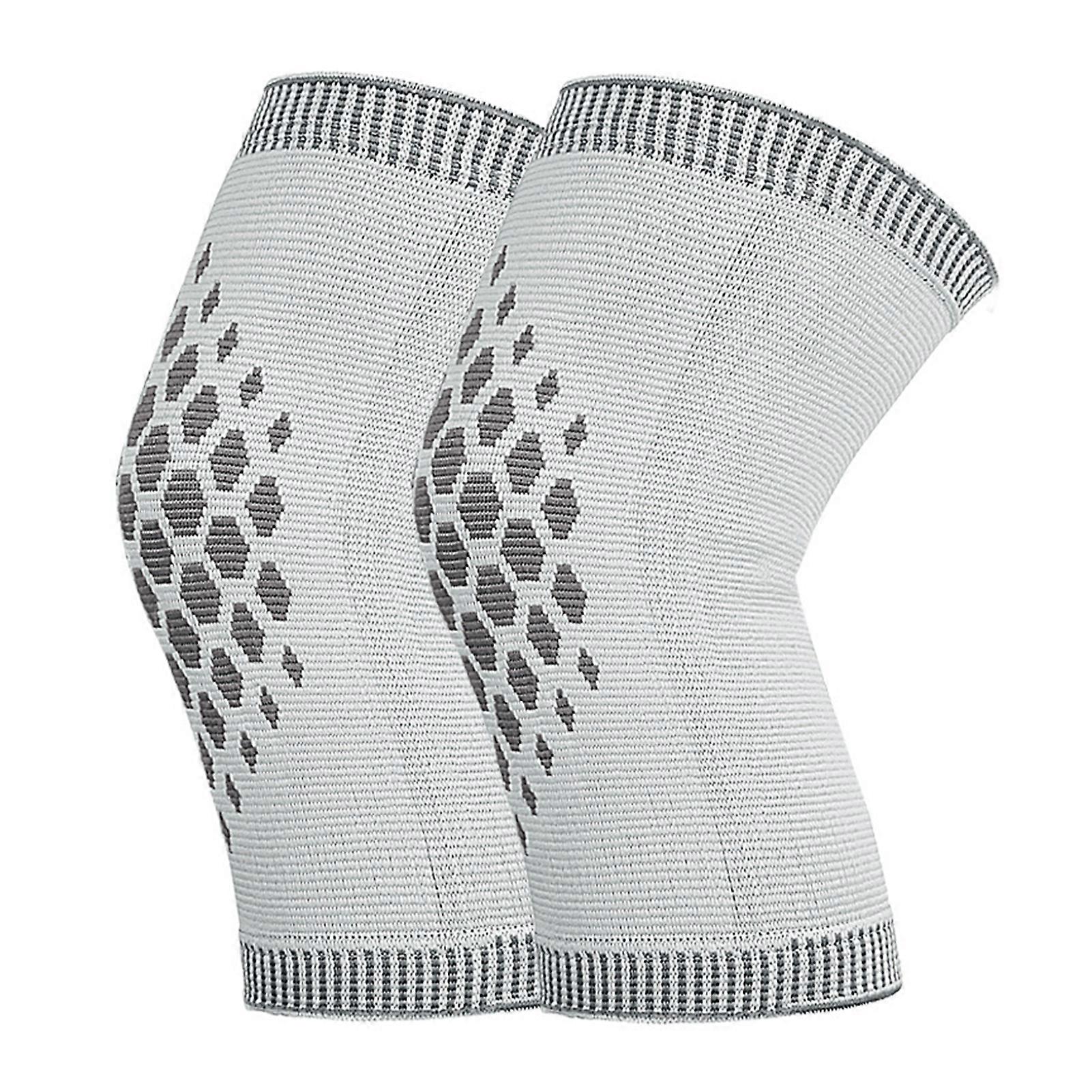 1 Pair Knee Braces Compression Sleeves with Fastener Tape Soft Breathable Knee Support Sleeves Leg Warmers