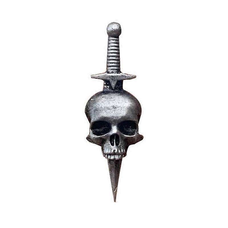 Retro Skull Daggers Sword Brooch Gothic Horror Skeleton Badge Lapel Pins