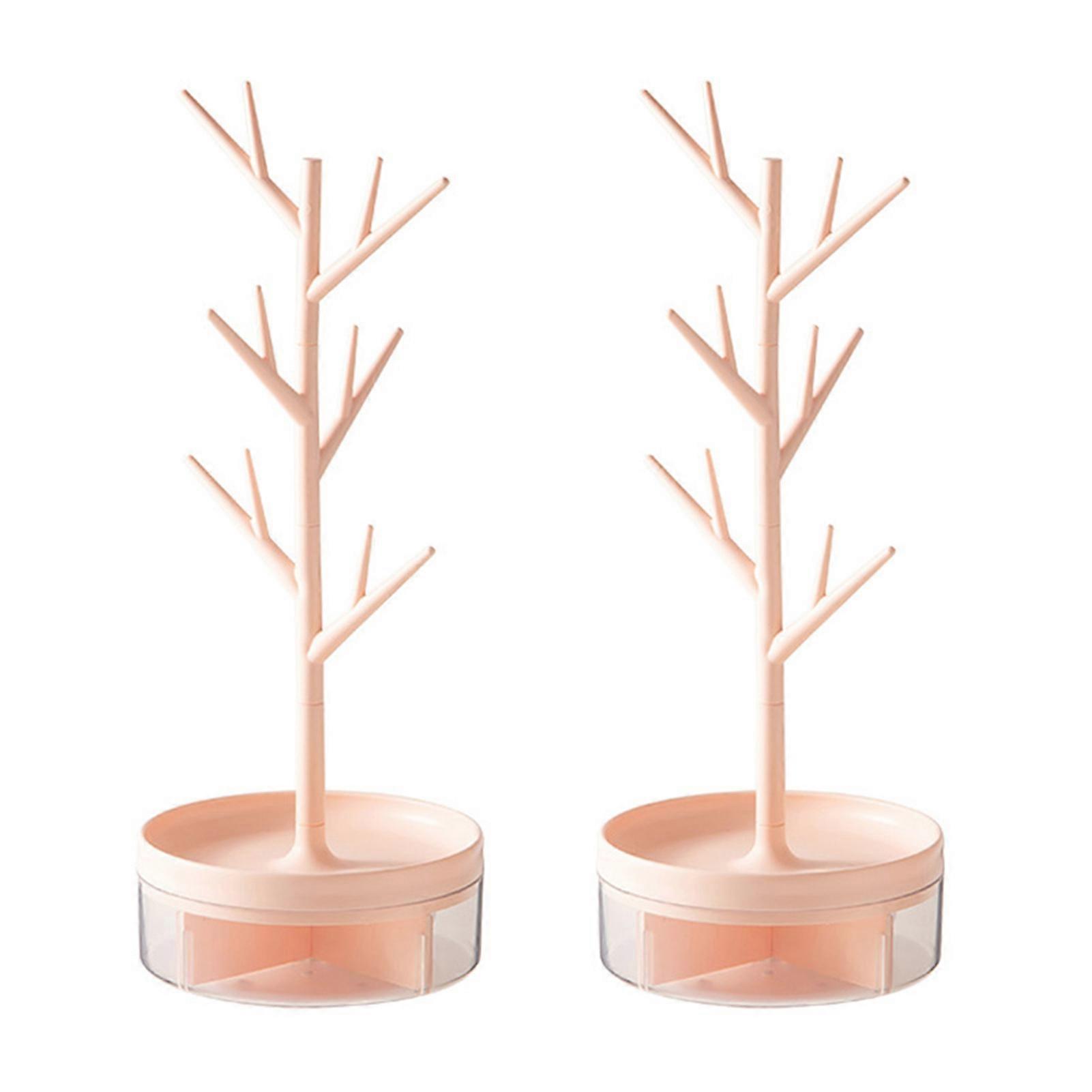 2PCS Creative Tree Shape Jewelry Storage Rack for Necklaces Earring Rings