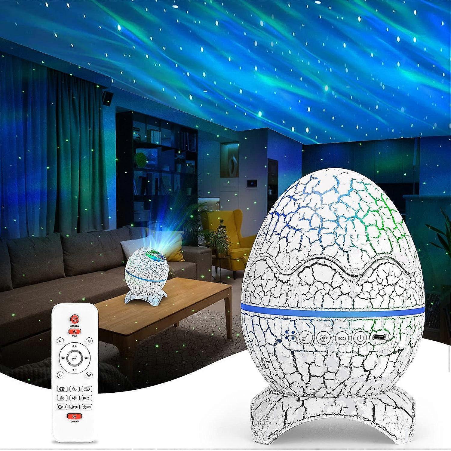 LED Starry Sky Projector, Galactic Planetarium Projector with Remote Control, Night Light Aurora with Bluetooth Speaker, Aurora Effect, White Noise an