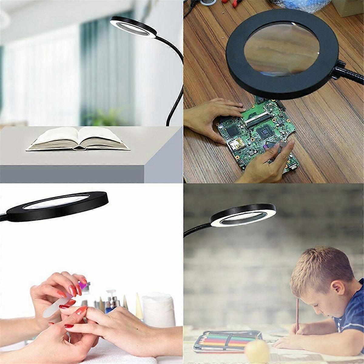 Multifunctional Desk Lamp Magnifying Glass with Led Lights Helping Magnifying Hand Soldering Loupe