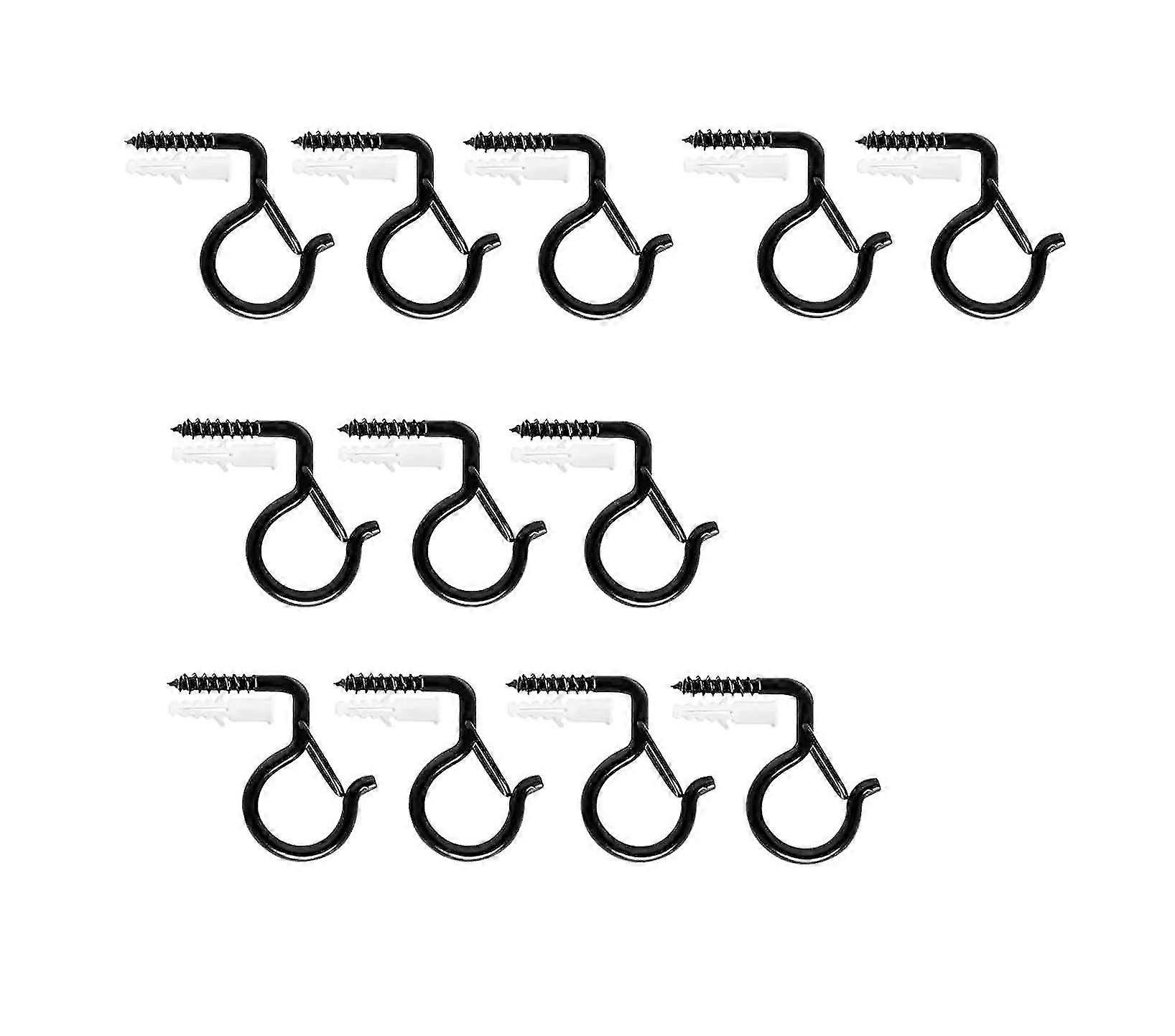 شماعات النبات منحنية ، خطاف ضوء خرافي مع مشبك آمن السقف خطاف السنانير الحائط لتعليق الأضواء مغذيات الطيور النباتية سلك الرياح الدقات (12 قطعة) -T