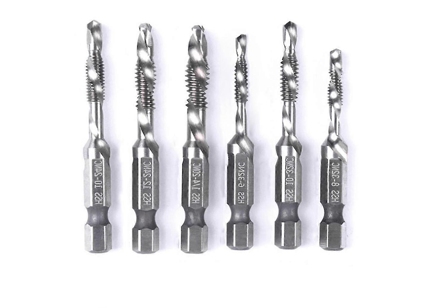 Hss Multi-function Built-in Tap Titanium-plated Screwdriver Built-in Composite Tap Titanium-plated Screwdriver (short 4341 Natural Color M3-m10 Six-pi