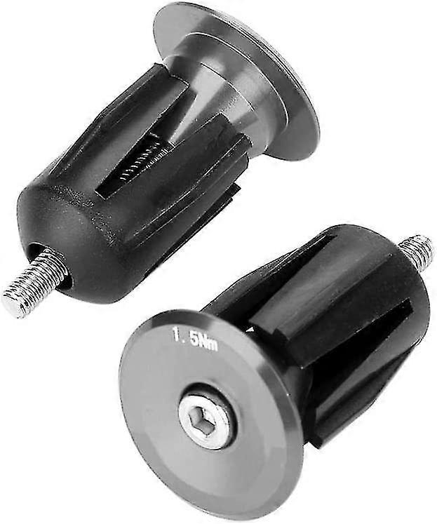 Handlebar End Cap, Aluminum Alloy Bike Handlebar Grip Bar End Plug Cap Parts For Most Road Bikes (1 Pair)