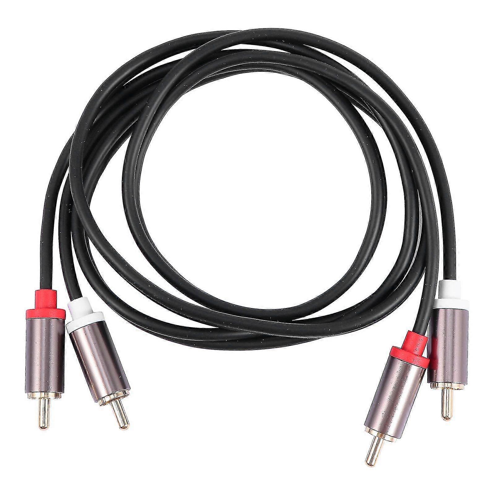 2 Meter 2 Rca To 2 Rca Male Cable For Hi-fi Systems Gaming Consoles Adapter Cord