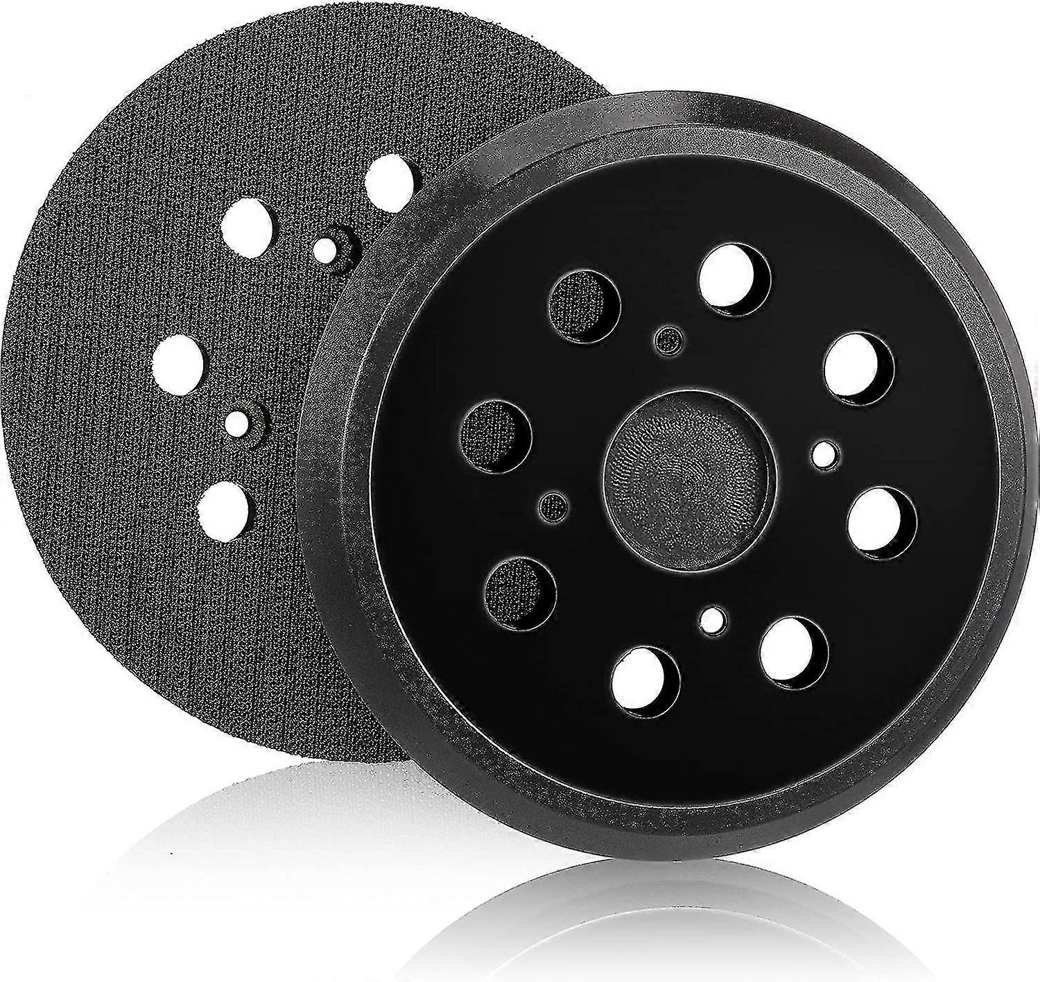 2 Pieces 5 Inch 8 Hole Hook And Loop Orbital Sander Replacement Pad Backing Pad (black,)