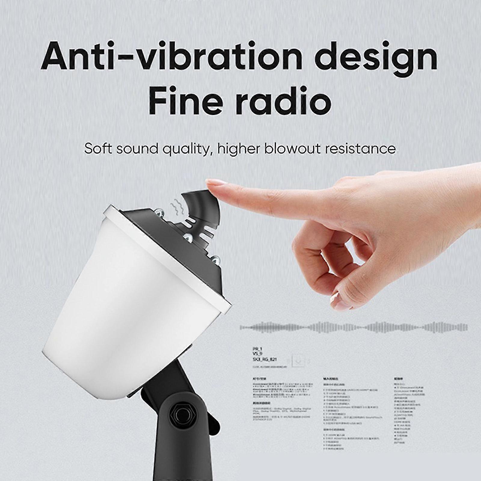Gaming Microphone With Tripod Holder Mic Handle Usb Plug Cardioid Pickup