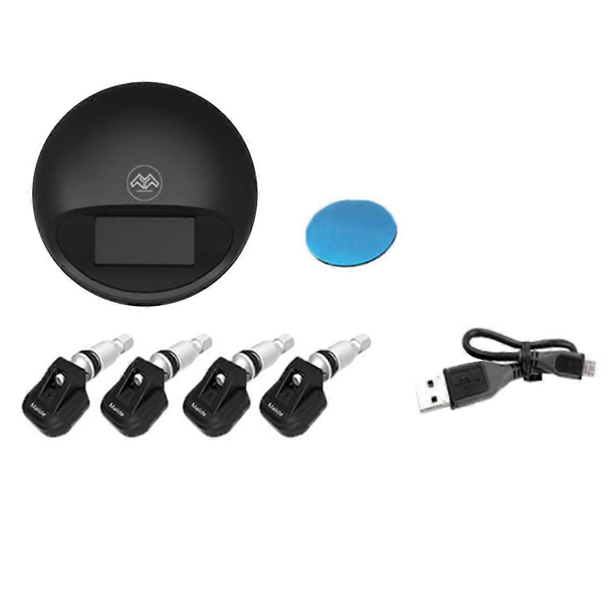 MALIDE Car TPMS Tire Pressure Monitor Solar Built-in Tire Pressure Sensor Smart Tire Pressure Alarm