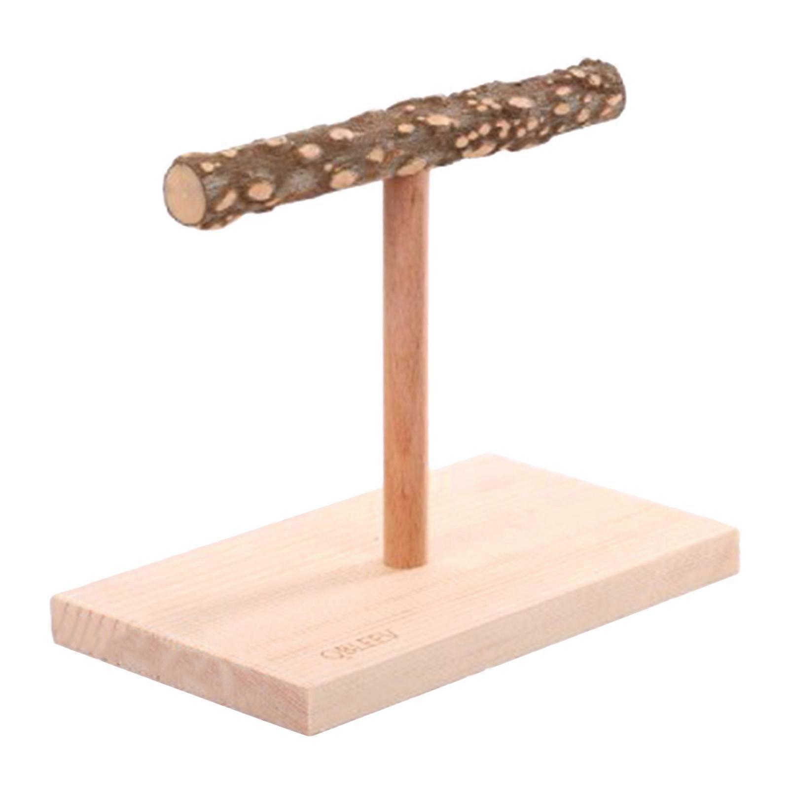 الطيور جثم الجدول موقف فرع الخشب الطبيعي T- شكل شريط طحن لعبة التدريب