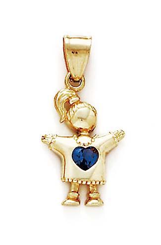 Colar com pingente de coração azul claro em ouro 14k, 2,86 cm (1 1/8 polegadas), para mulheres.