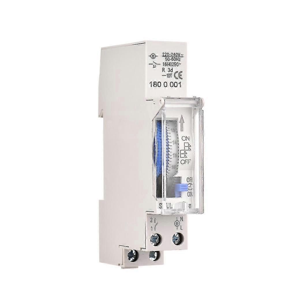 Mekanisk 24 timers timerbryter Ac 220-240v 15 minutter intervall 96 ganger på / av programmerbar elektrisk timer Din Rail Installation Relay Switch