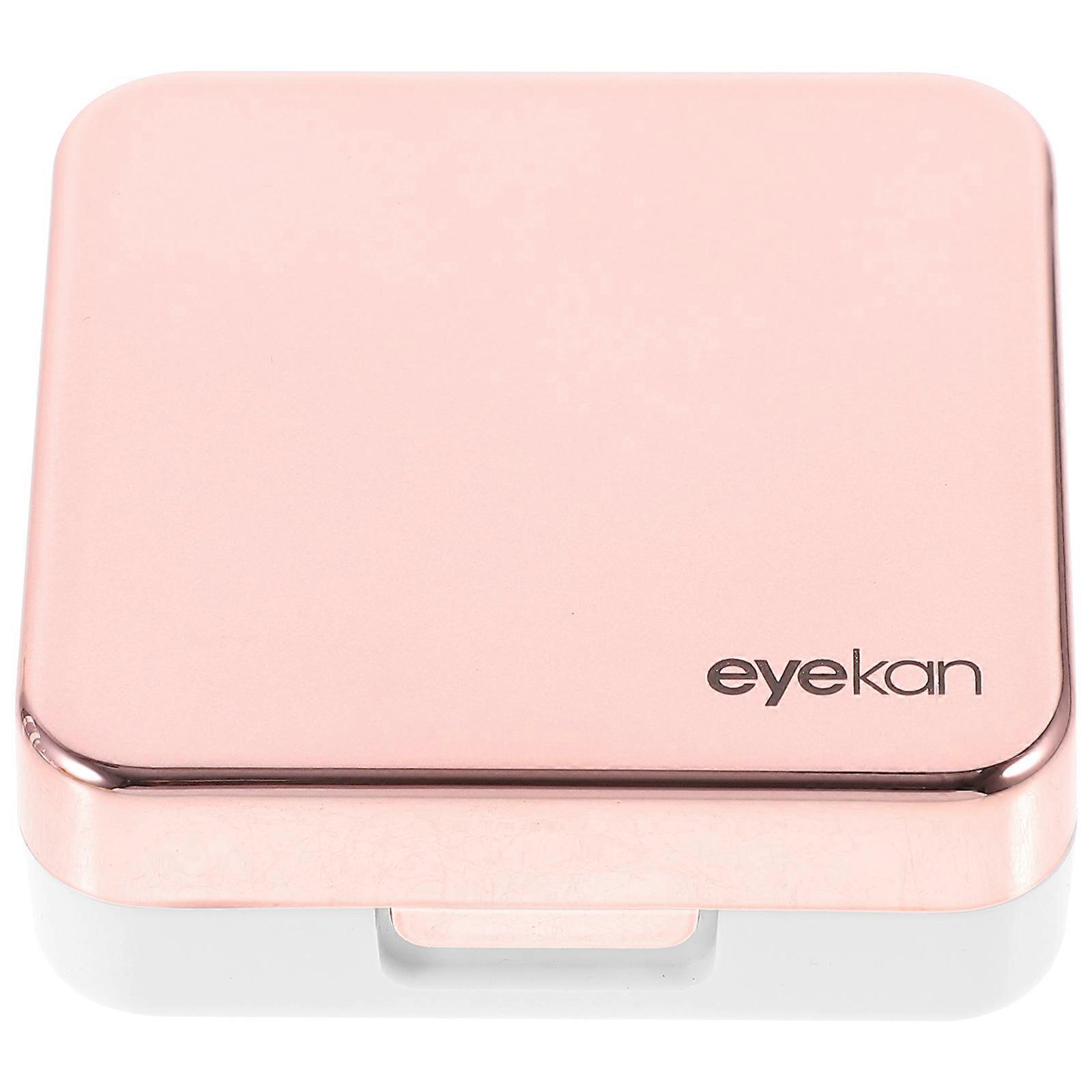 Mini Travel Simple Lens Case Portable Box Container Holder (Light Pink)