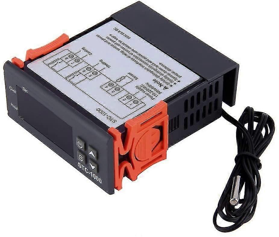 Stc-1000 220v All-purpose Thermostat Temperature Controller Calibration Fahrenheit & Centigrade Display + Sensor Probe