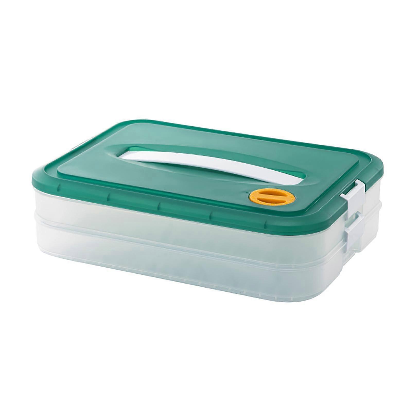 Food Storage Box with Date Dial Anti-sticking Texture PP Picnic Fruit Refrigerator Organizer Kitchen Tools KAESI